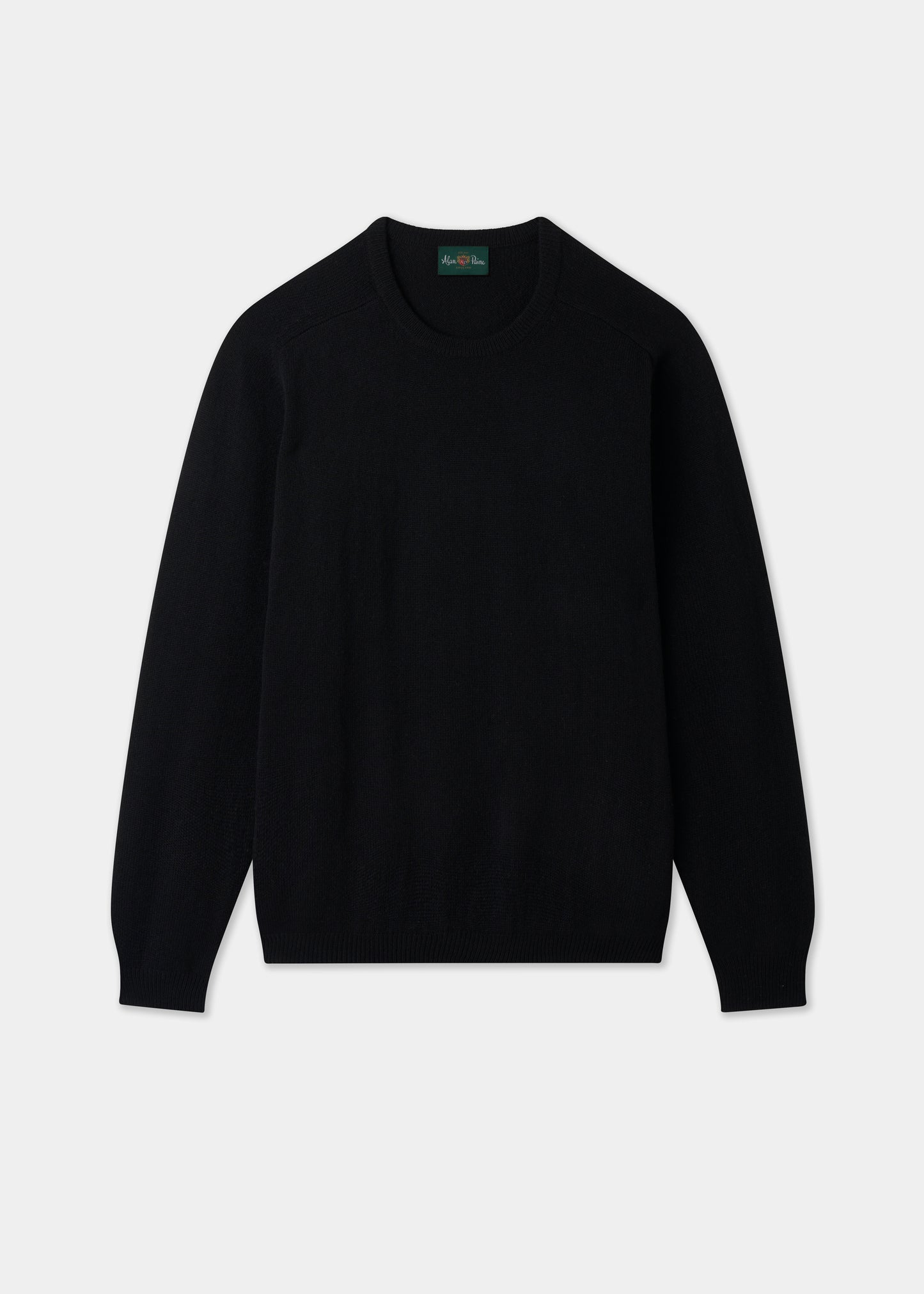 Men's Lambswool Crew Neck Jumper in Black