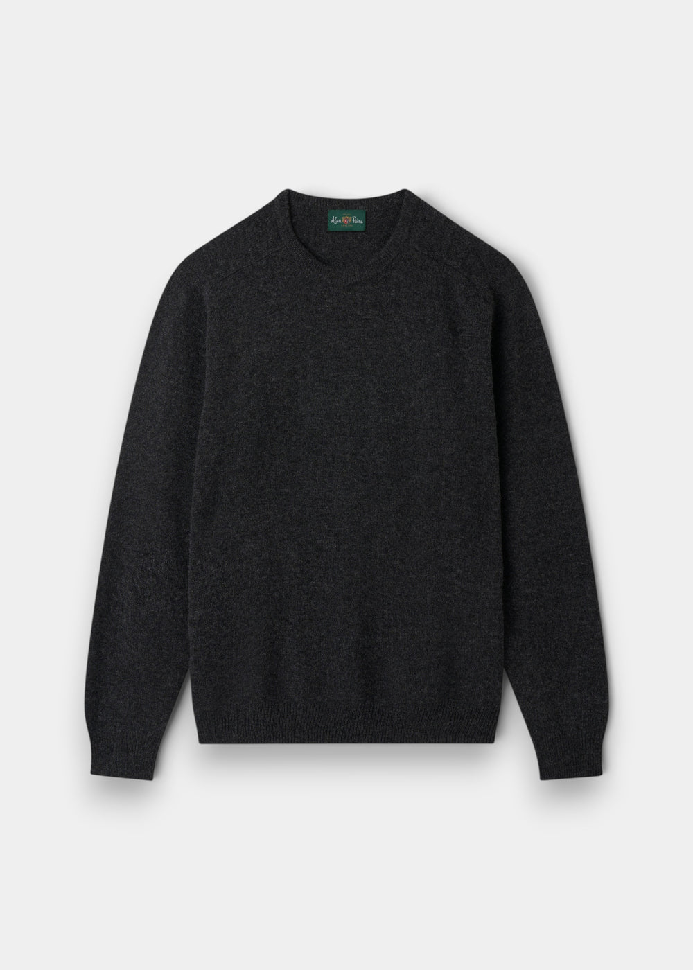 Men's Lambswool Crew Neck Jumper in Charcoal