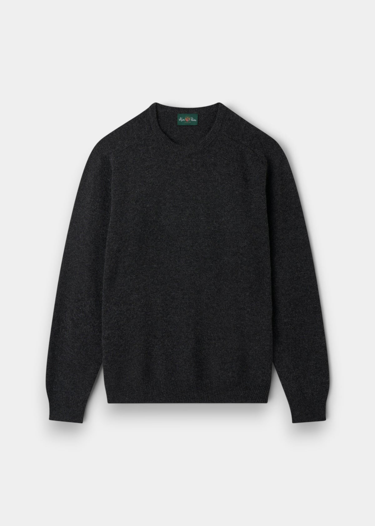 Men's Lambswool Crew Neck Jumper in Charcoal