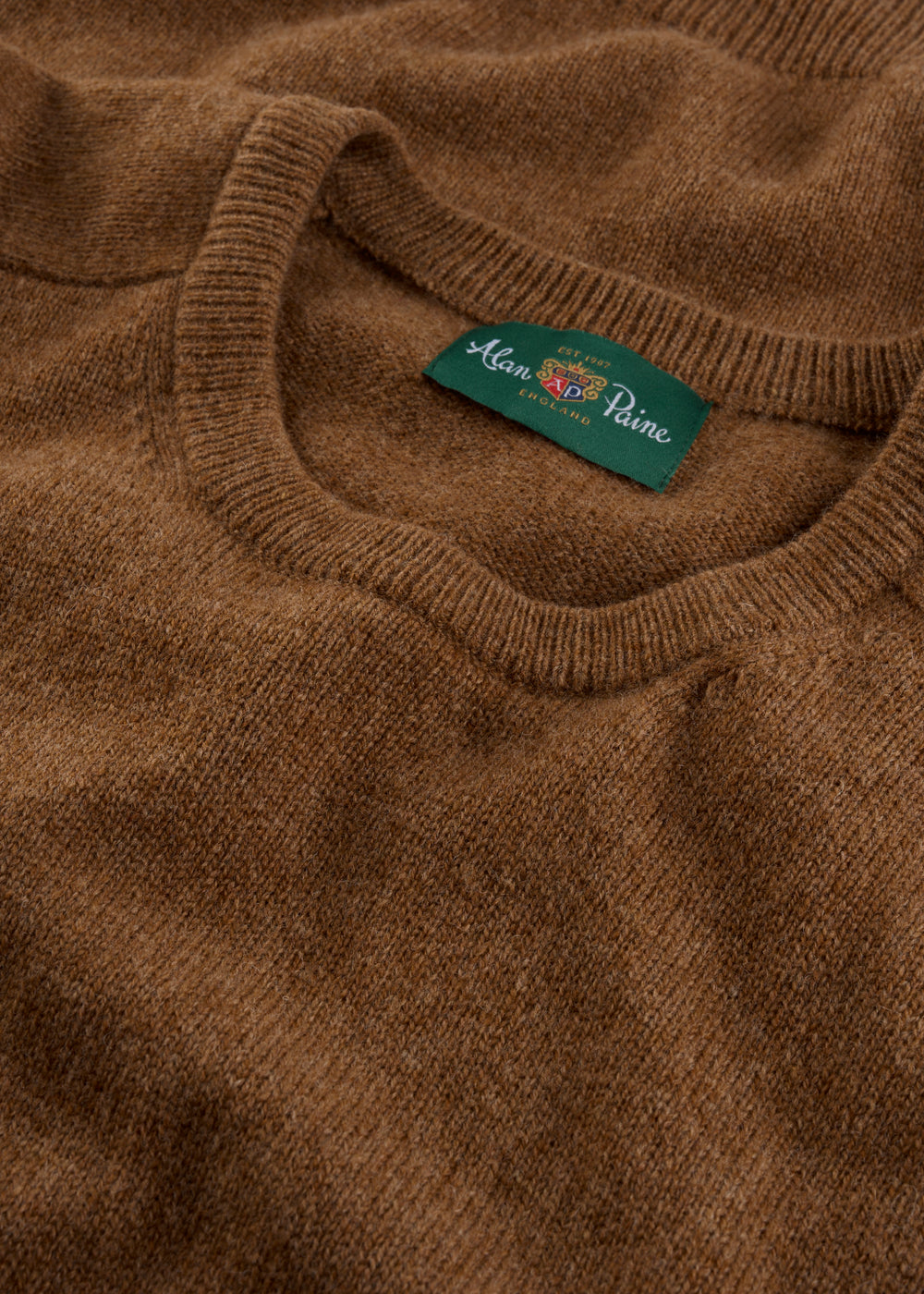 Men's Lambswool Crew Neck Jumper in Driftwood
