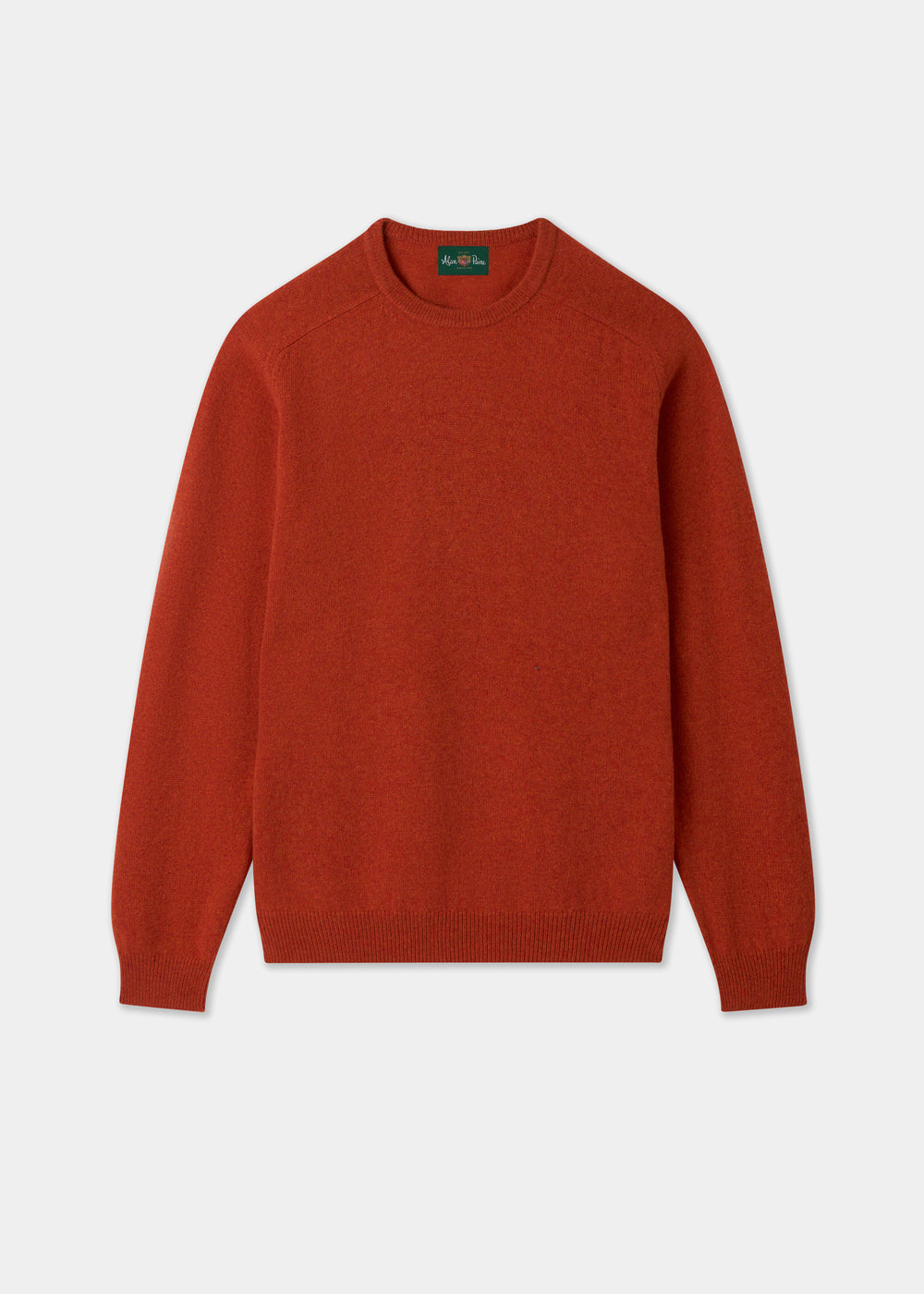 Men's Lambswool Crew Neck Jumper in Ember