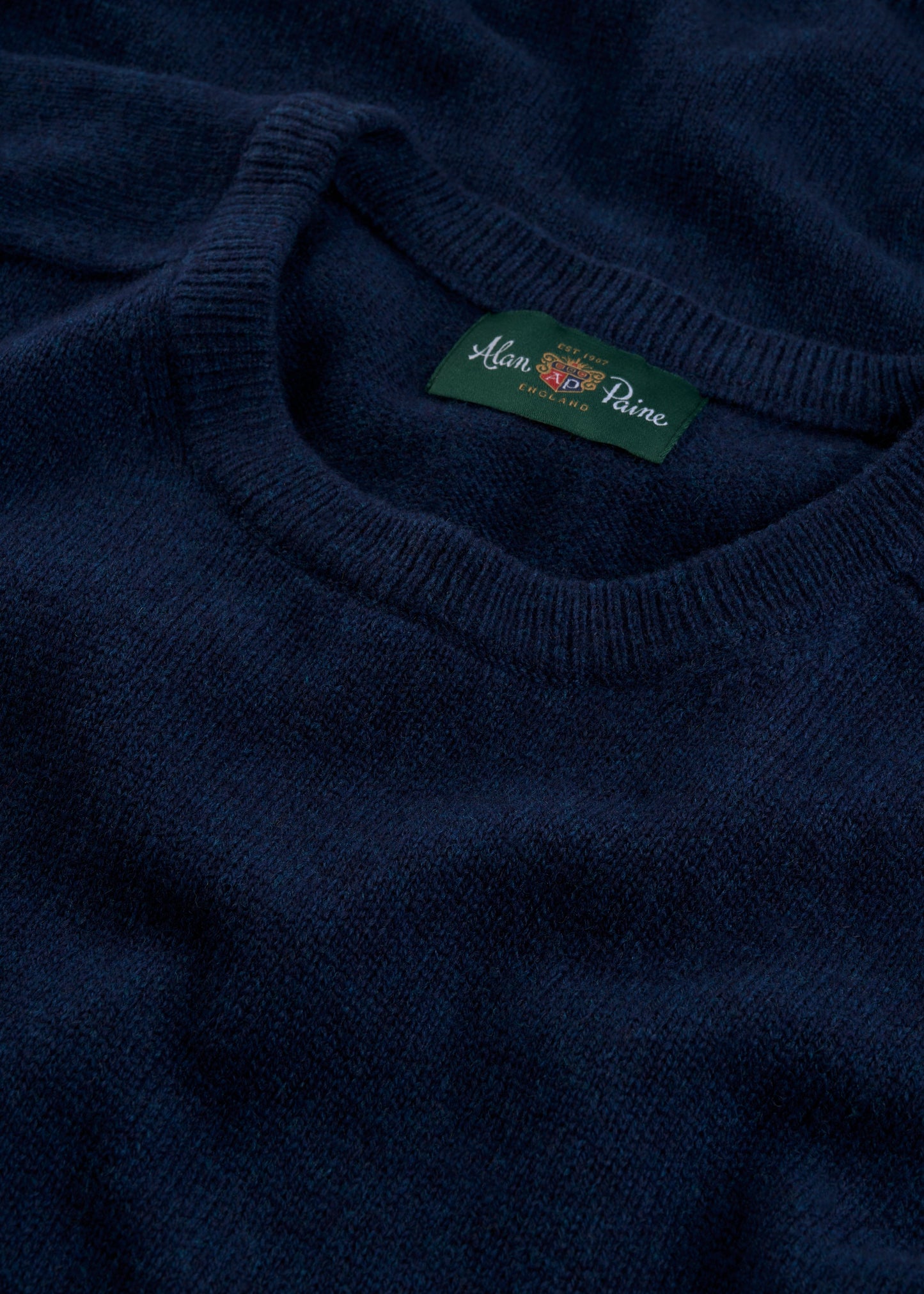 Men's Lambswool Crew Neck Jumper in Indigo