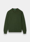Men's Lambswool Crew Neck Jumper in Rosemary