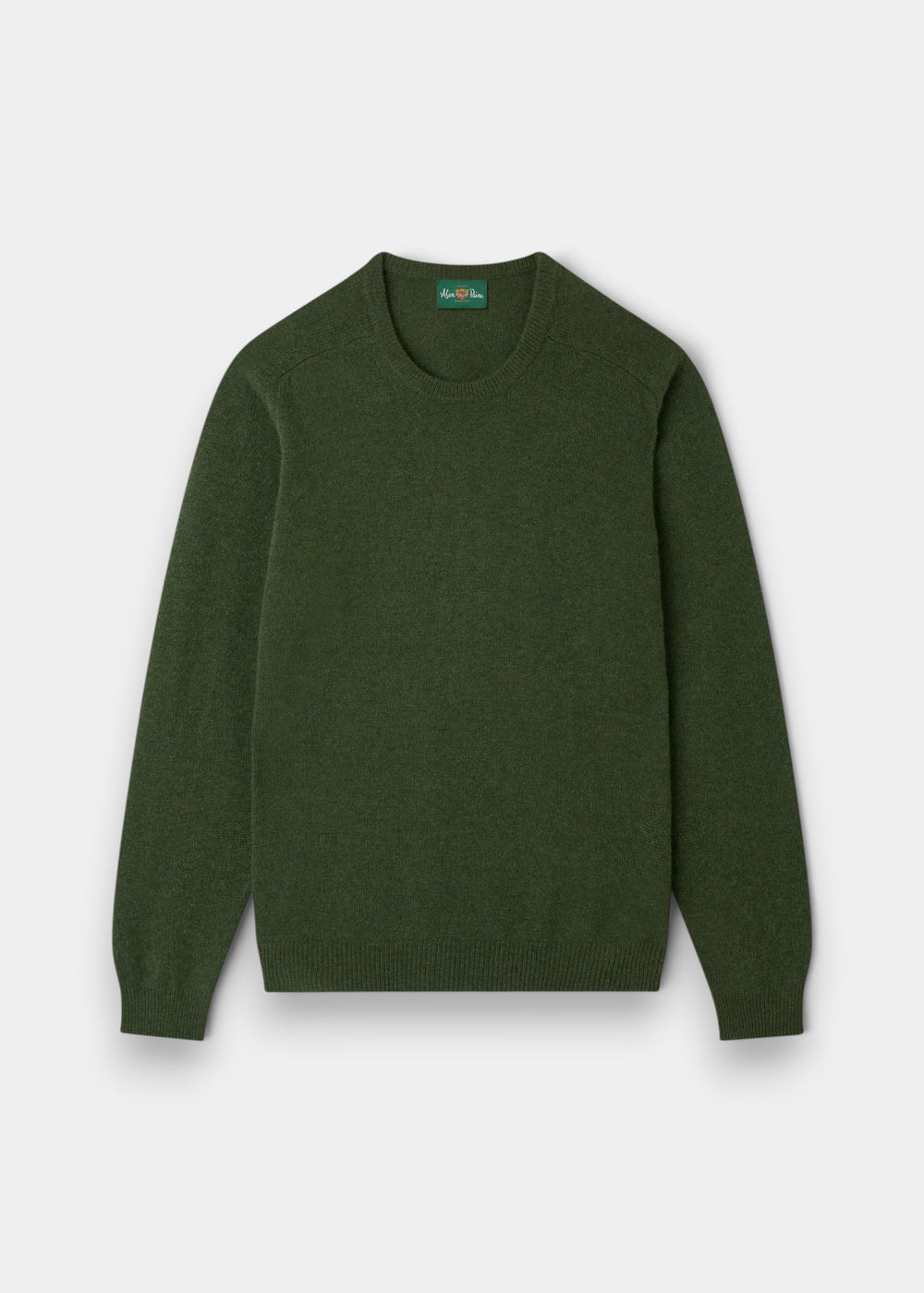 Men's Lambswool Crew Neck Jumper in Rosemary