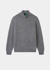 Men's Lambswool Quarter Zip Neck Jumper in Grey Mix