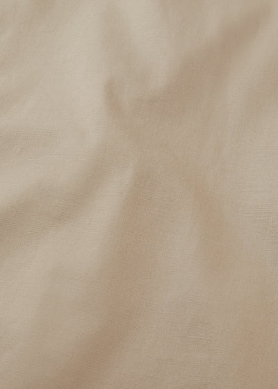 Men's Linen Cotton Shacket in Beige