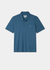 Men's Pique Cotton Polo Shirt in Blue