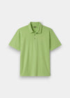 Tutbury Cotton Faded Dye Polo Shirt In Lime Green - Regular Fit