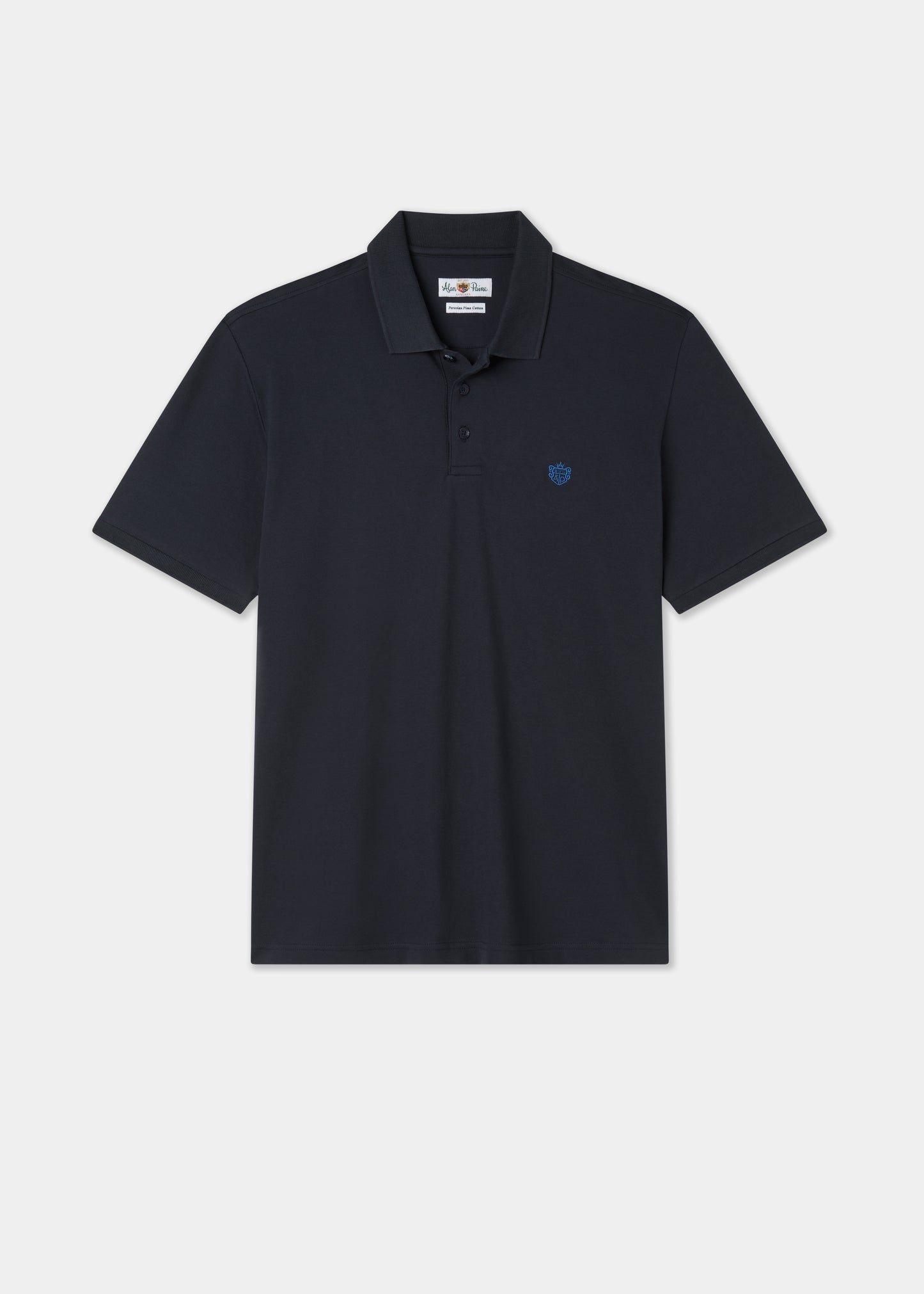Men's Pique Cotton Polo Shirt in Navy