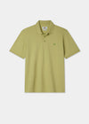 Men's Pique Cotton Polo Shirt in Olive Green
