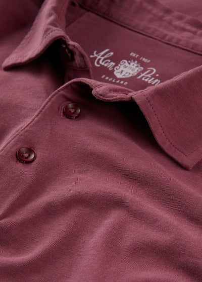 Men's Pique Cotton Polo Shirt in Red