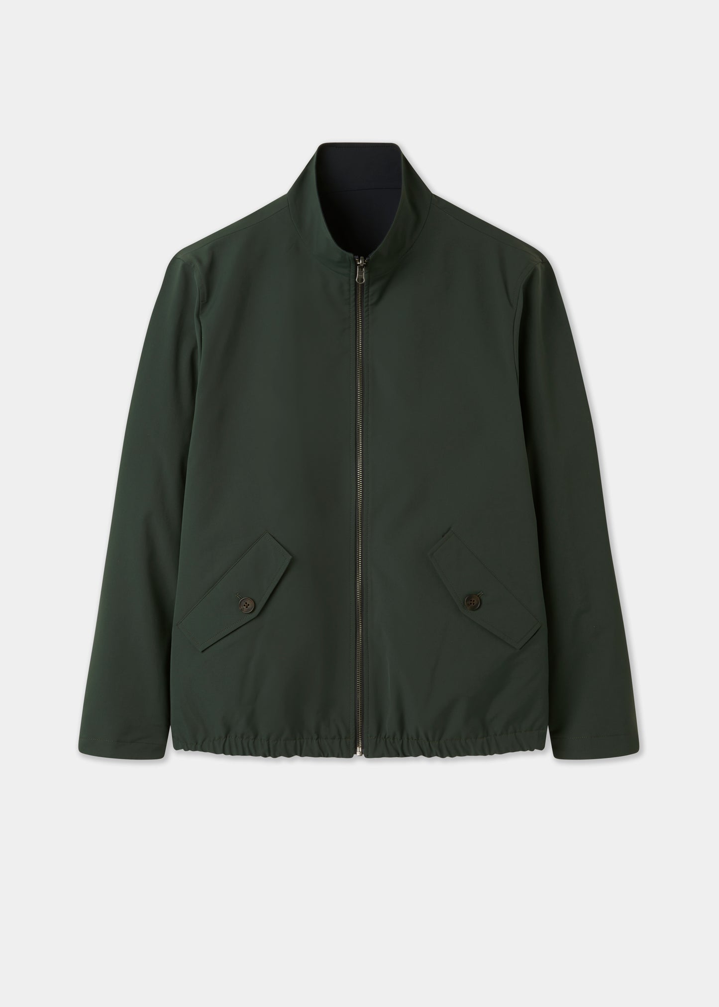 Men's Polyester Reversible Bomber Jacket in Green & Navy