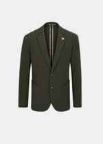 Richmond stickad blazer för män i olivgrönt
