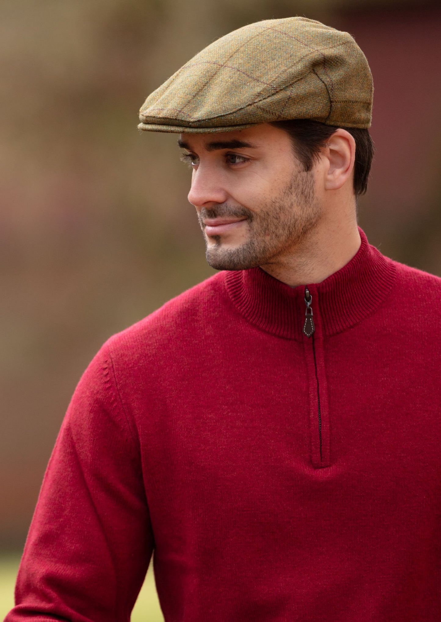 Rutland barns tweed platt mössa i lav