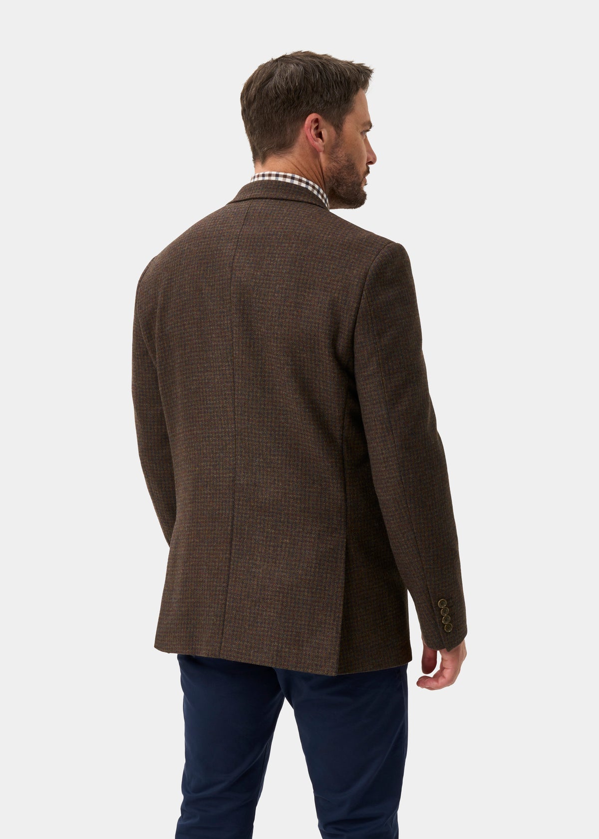 Surrey Men's Tweed Water Repellent Lined Blazer in Bramble  -  Regular Fit