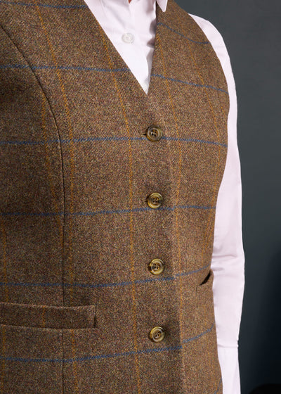 Surrey Ladies Tweed Waistcoat in Seabrook