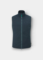 Alan Paine Mossley men's navy wind stopper gilet with zip pockets and a high collar in a regular fit.