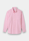 Alan Paine men's pink Oxford cotton button-down shirt with a chest pocket, made in Portugal.