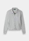 Alan Paine Rosa ladies cardigan in dove grey, crafted from a soft pima cotton and cashmere blend with button front.