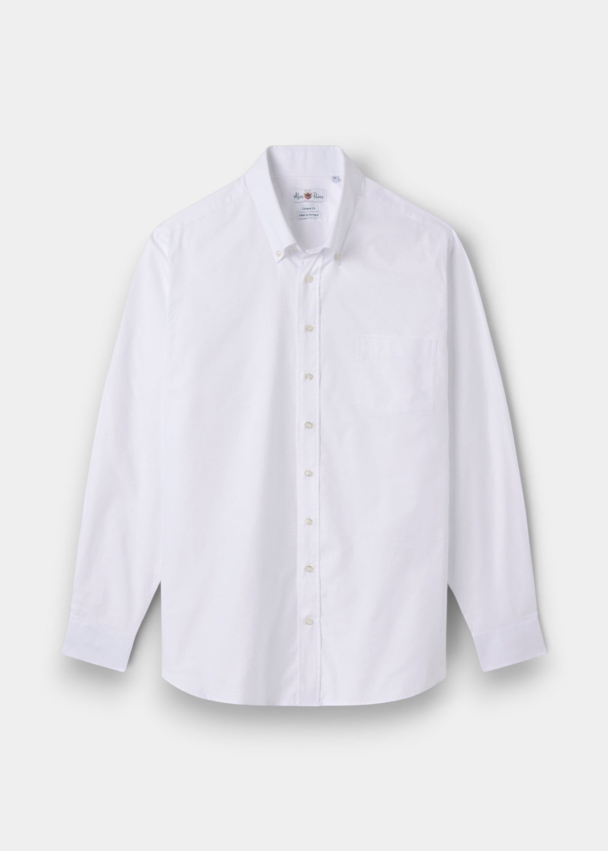 Alan Paine men's regular fit white button-down shirt made from breathable cotton with a chest pocket
