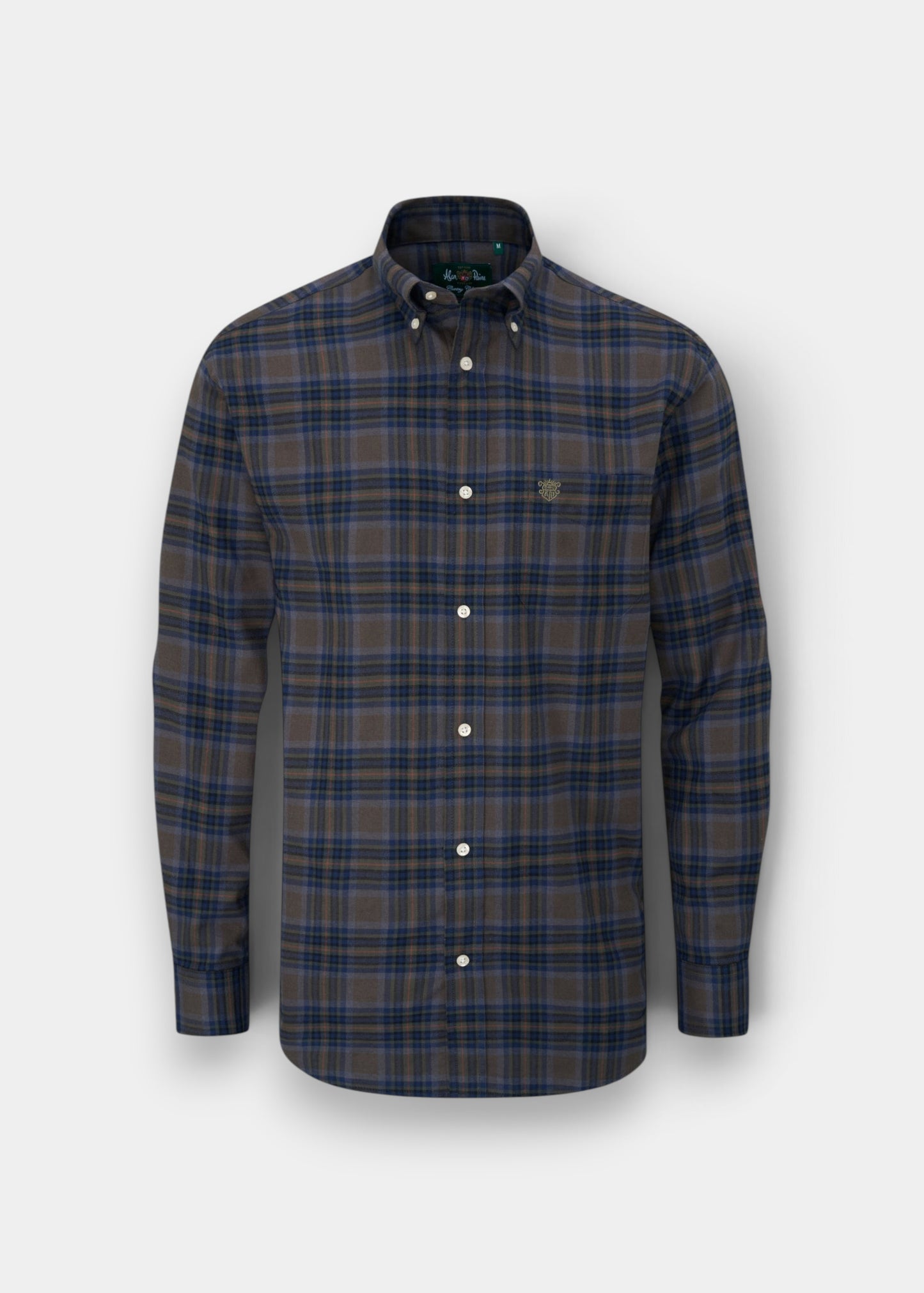 Ilkley Flannel Green Check Shirt - Shooting Fit