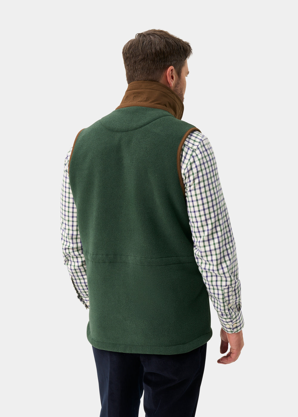 Aylsham Men's Fleece Gilet In Evergreen - Regular Fit