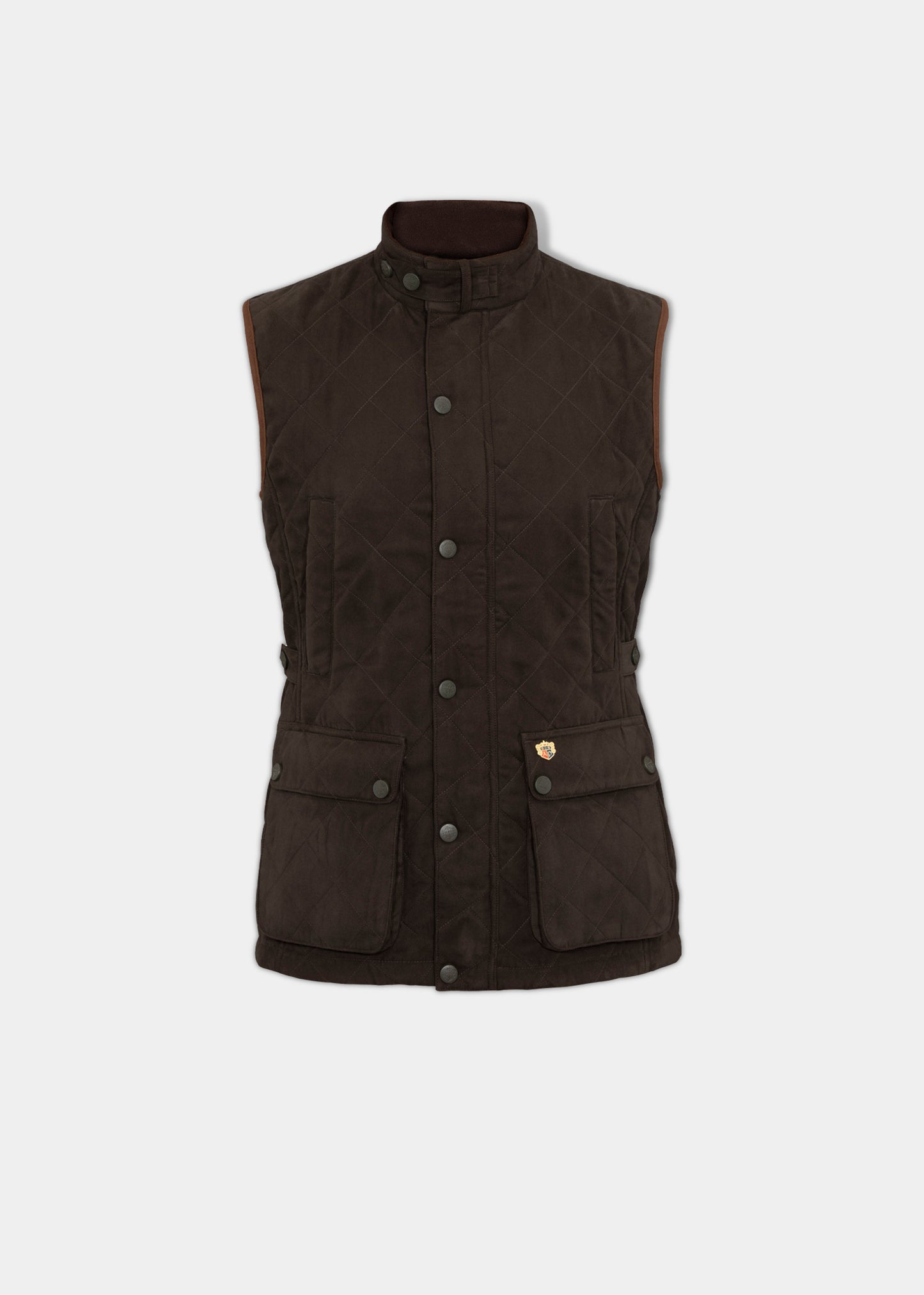 Felwell Quilted Barn Gilet In Olive - Normal Fit