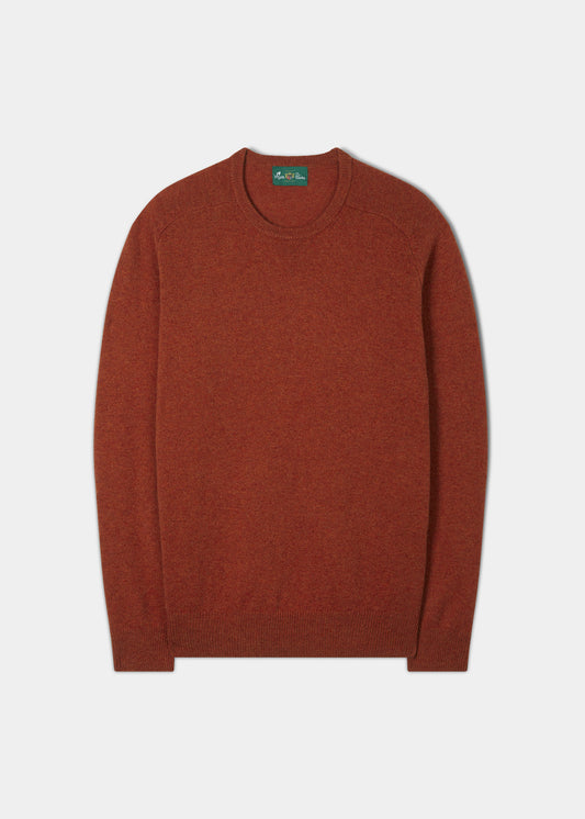 Dorset Lammullströja för män i Ember - Classic Fit
