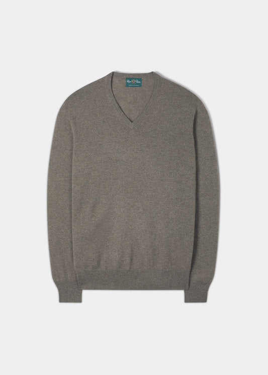 Haddington Cashmere Jumper i Mouse - Normal passform
