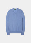 Haddington Cashmere Jumper i Ocean - Normal passform