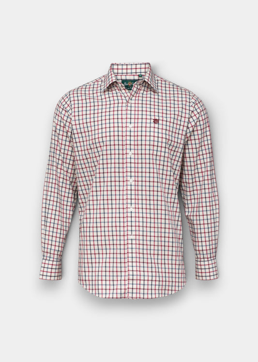 Ilkley Men's Red Check Shirt - Shooting Fit