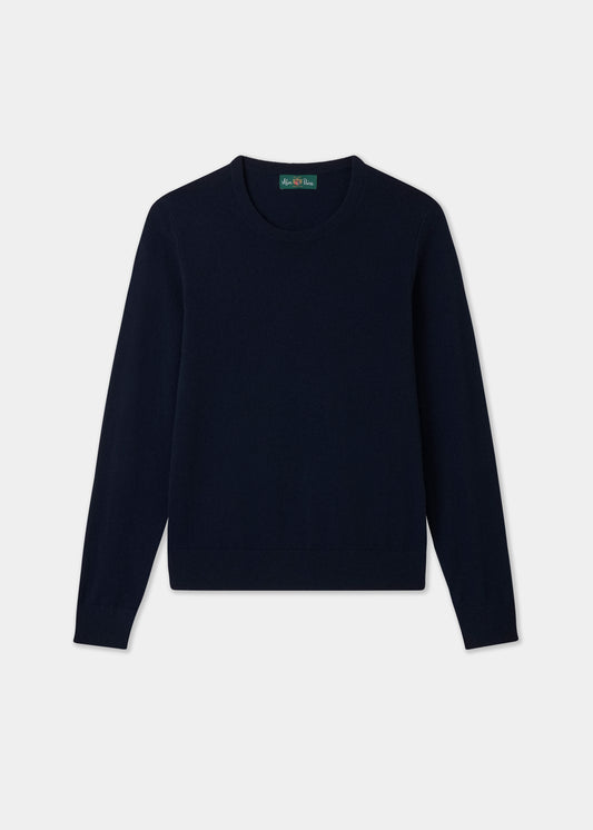 Women's wool and cashmere jumper in dark navy