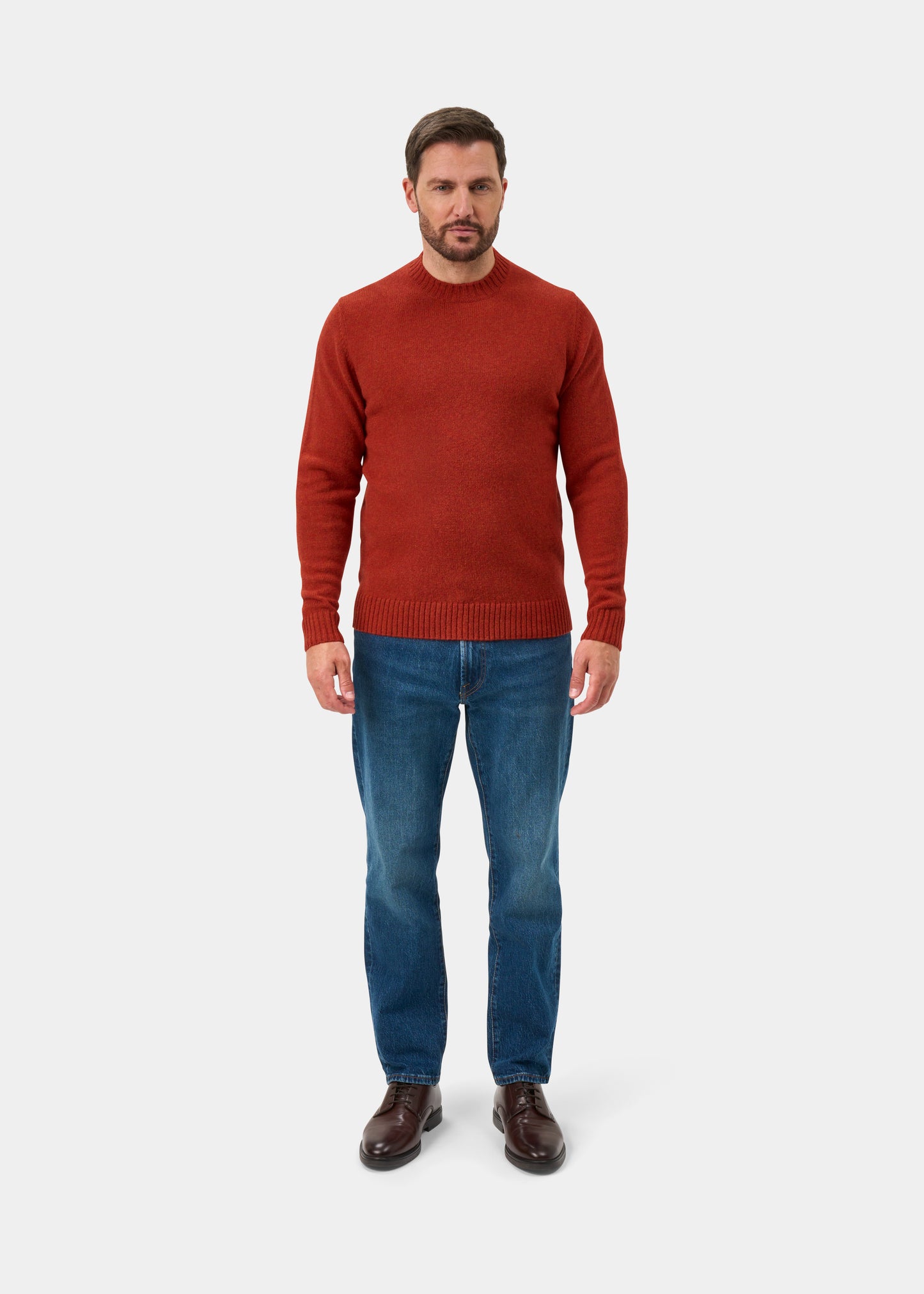 Kinnadie Supersoft Shetland Jumper In Saffron - Regular Fit