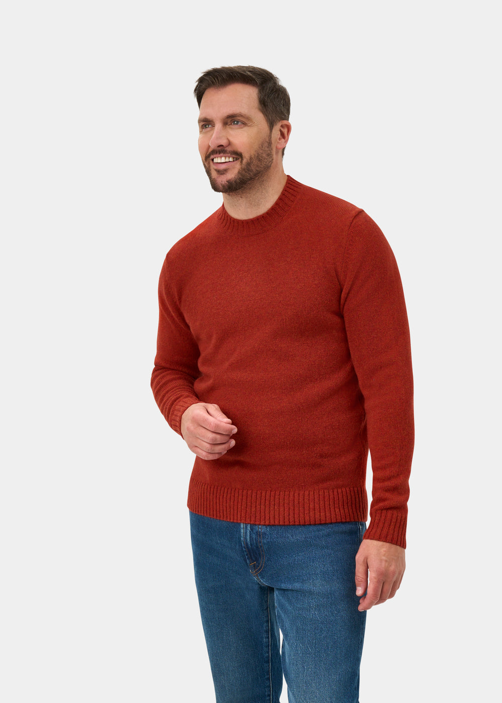 Kinnadie Supersoft Shetland Jumper In Saffron - Regular Fit