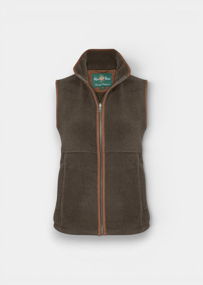 Aylsham Ladies Fleece Gilet In Green - Regular Fit