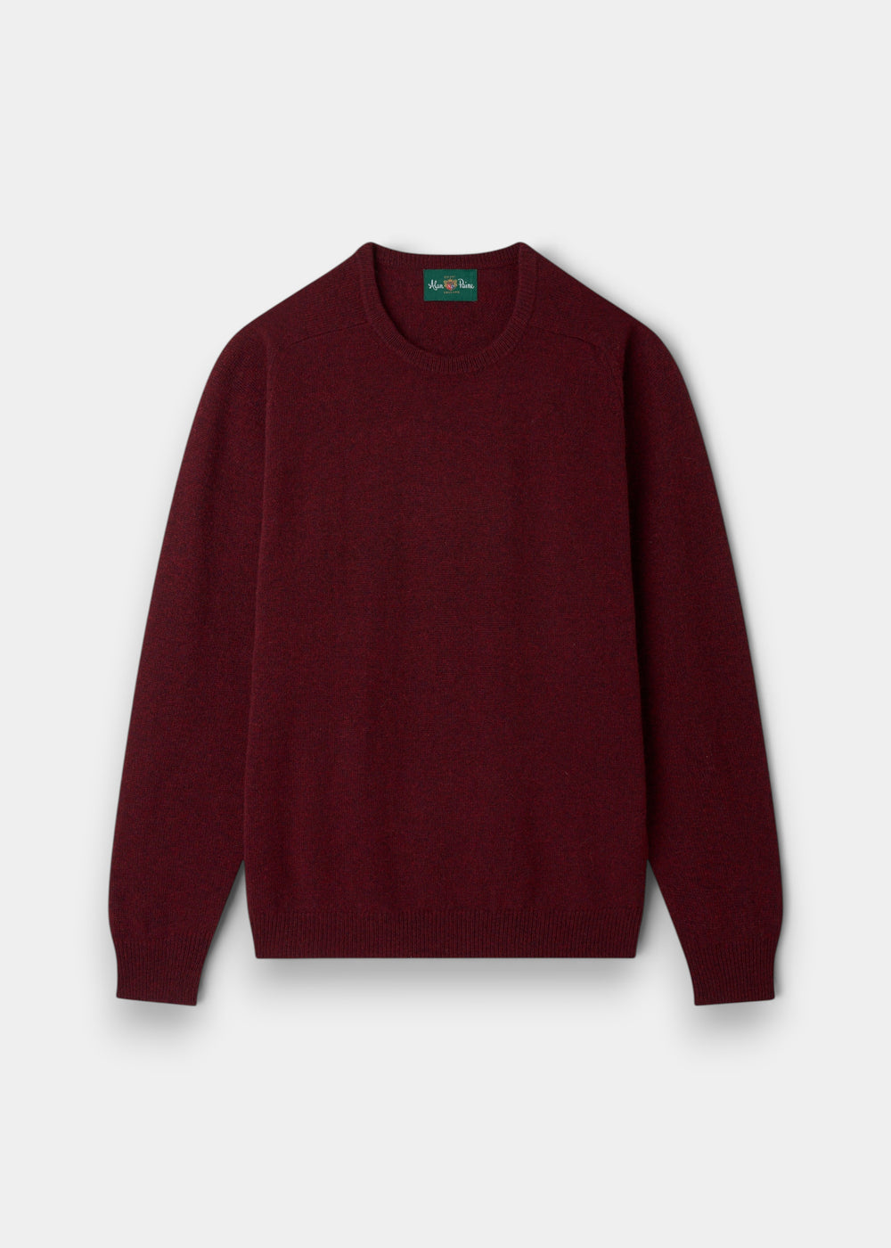 Lenzie Lambswool Crew Neck Jumper in Red Velvet, regular fit, with long sleeves, ribbed cuffs and hem.