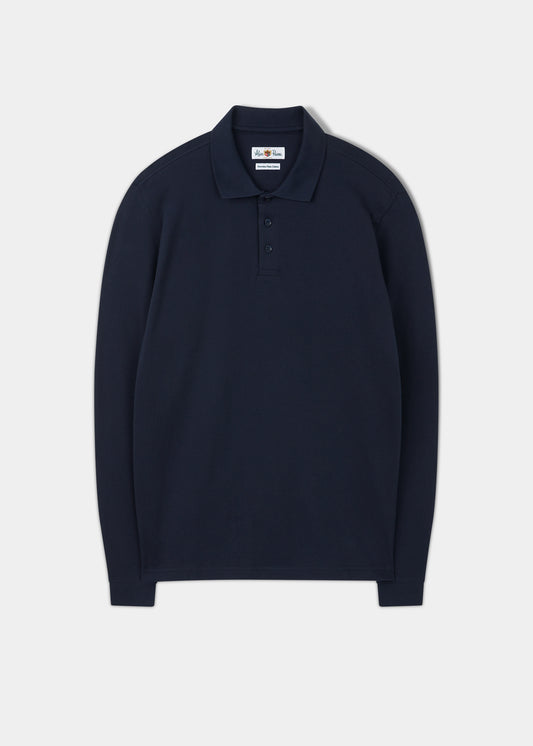 Reed Långärmad Polo I Marinblå