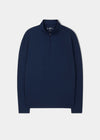 Rainford Performance 1/4 Zip Mock Neck i marinblå