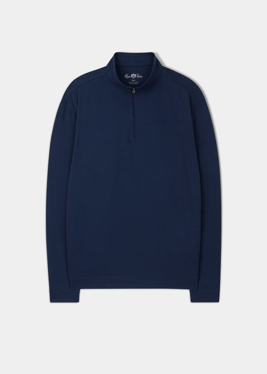 Rainford Performance 1/4 Zip Mock Neck i marinblå