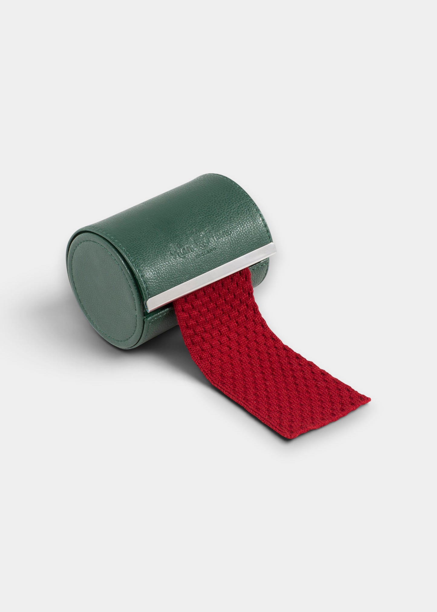 Men's Knitted Wool Tie In Red