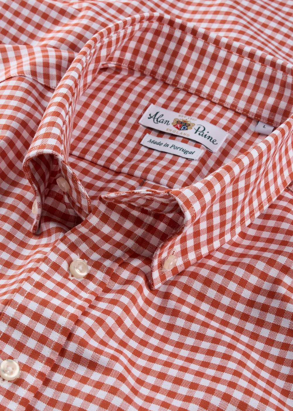 Mirfield Red Check Cotton Shirt - Classic Fit