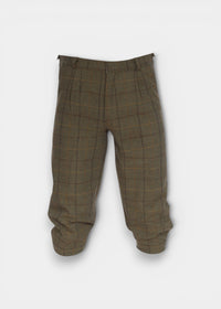 Rutland Men's Tweed Water Repellent Shooting Breeks in Dark Moss  -  Regular Fit