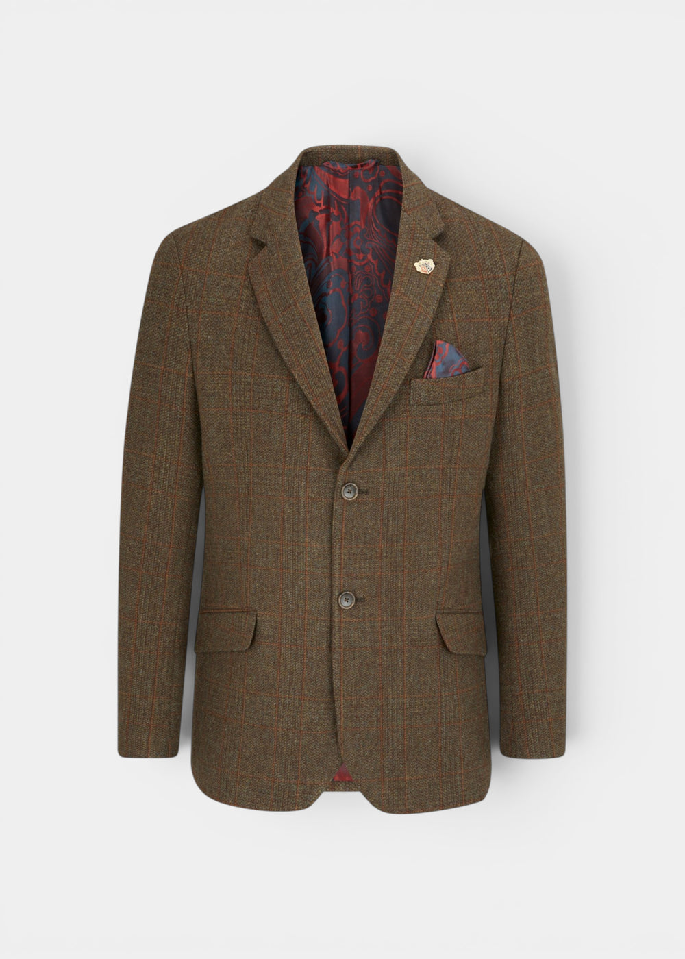 Surrey Men's Tweed Lined Blazer In Field Maple - Regular Fit