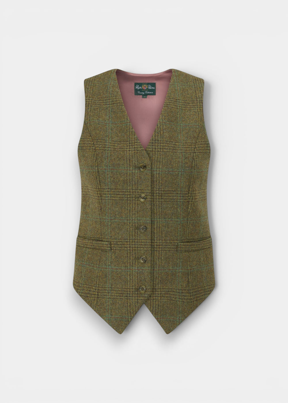 Surrey Ladies Tweed Water Repellant Waistcoat in Marsh -  Regular Fit