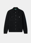 Men's knitted long sleeve shirt in charcoal