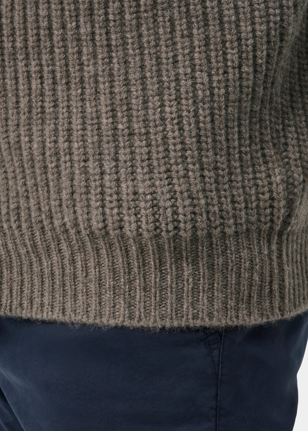 Usworth Men's Shawl Collar Lambswool Jumper In Vole - Regular Fit