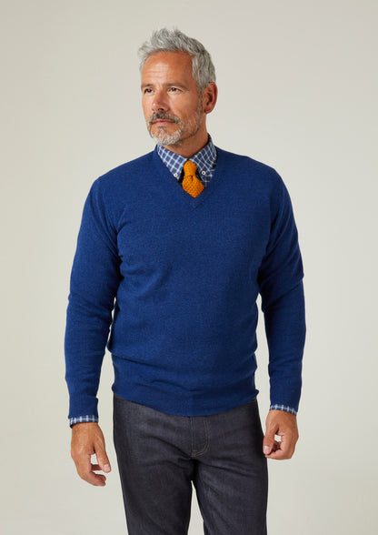 Albury Geelong Wool Jumper i Indigo - Normal passform