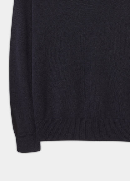Selkirk Cashmere Jumper i mörk marinblå - klassisk passform
